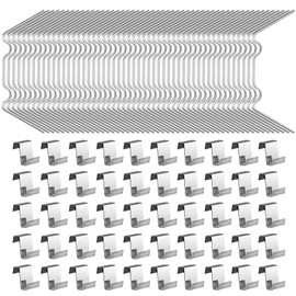 100Pcs Greenhouse Glass Clips, Stainless Steel Greenhouse Window Clips Glass Pane Fixings Clips, Greenhouse Clips for Glass Replacement Accessorie, 50 W Wire Clips/50 Z Clips