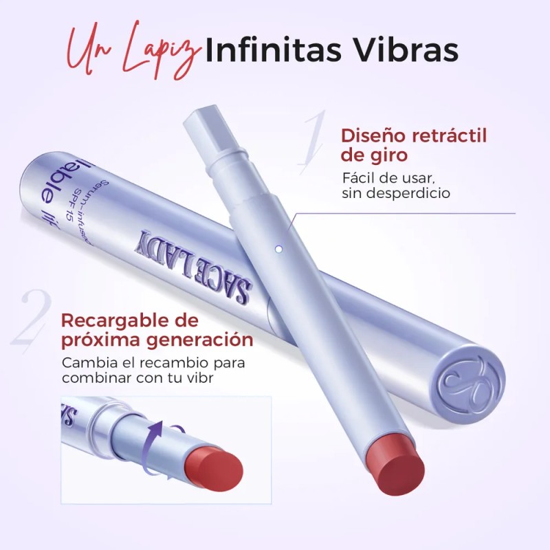 Sace Lady Labial En Crema Mate Suave Spf 15 Diseño