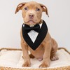 KOOLMOX Tuxedo for Large Dogs Wedding Attire, Black Tux Bow