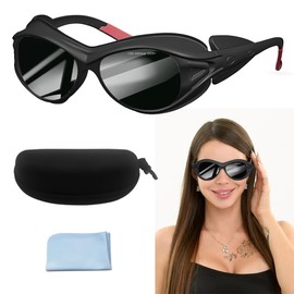 mozeeda Red Light Therapy Glasses, Laser Safety Glasses IPL 200-690nm, Eyes Protection for Tanning Goggles and Red Light Therapy