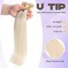 Sindra Nail Tip Hair Extensions Pre Bonded Human Hair Platinum