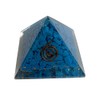 VIE Orgone Reiki Healing Pyramid, Turquoise (Stabilised), 5.5cm