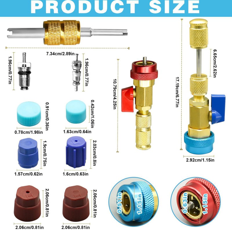 HVAC Core Removal Tool, Valve Core Quick Remover Installer Tool