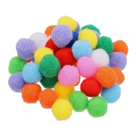 PATIKIL 1.2inch Pom Poms for Crafts, 100Pcs High Elastic Fuzzy Pastel Pom Pom Balls for Art Supplies DIY Creative Craft Material Handicraft Decorations, Multicolored