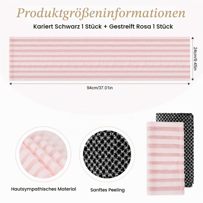 Exfoliating Shower Towel, Japanese Exfoliating Bath Towel