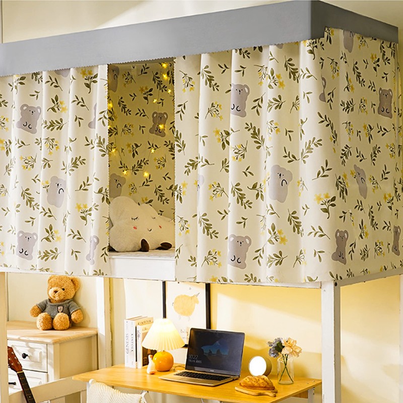 Aisi Cute Cartoon Cabin Bunk Bed Tent Curtain Cloth Dormitory