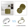 U·helper Velvet Ring Box, 3 Slots Octagonal Jewelry Ring Gift