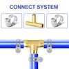 ERGAOBOY 5 Pcs 6mm Brass Hose Barb Tee, 3 Way