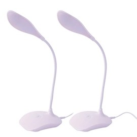 JieruiDeng LED Desk Lamp USB Cable and 3 AA Batteries Operated- Flexible Gooseneck, Eye Caring, Bright Reading Light for Study Dorm Office (2)