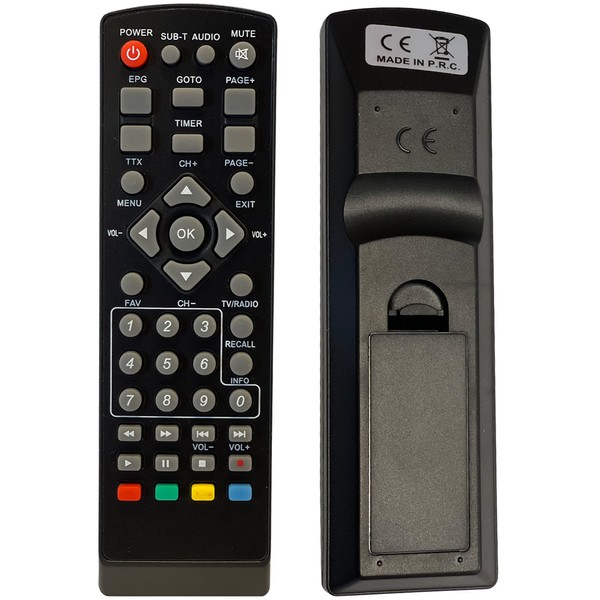 LEYF Universal 7-in-1 Remote Control Compatible with DVB-T TNT Receiver