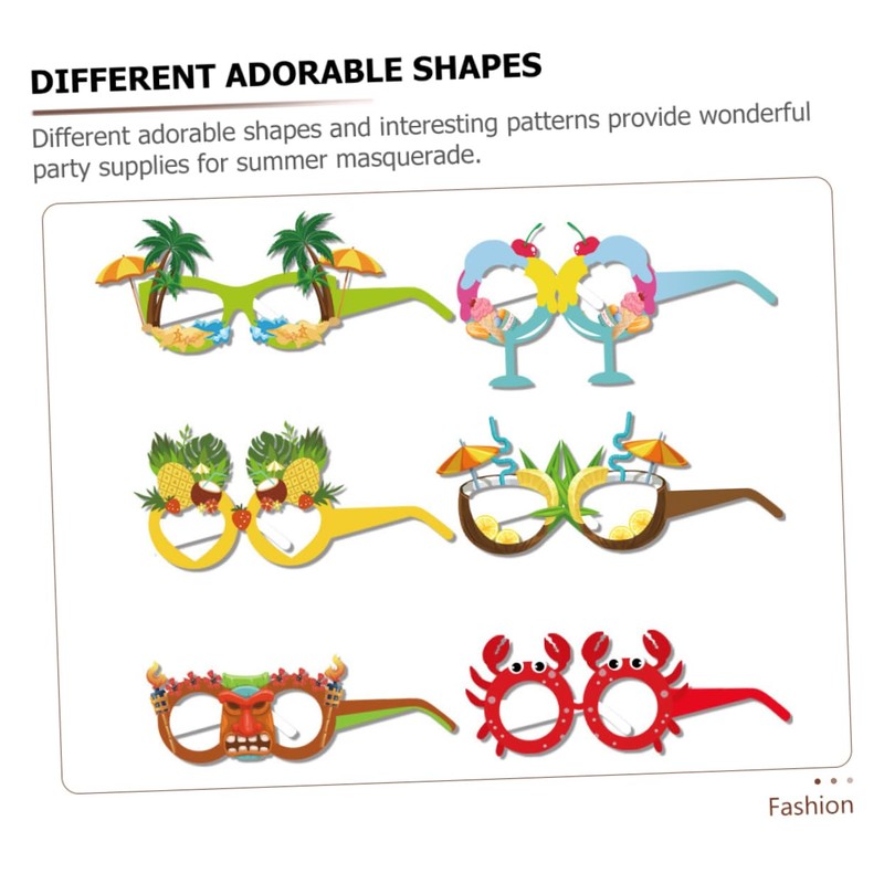 Sosoport 3sets Summer Fruit Glasses for Fun Party Photo Booth