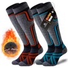 Cirorld 2 Pairs of Merino Wool Ski Socks for Men