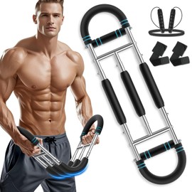 MoKo Twister Arm Trainer, Arm Exerciser Adjustable Resistance Levels from 60-170 lbs, Chest Workout Equipment for Enhancing Upper Body Muscle, Arm Strength Trainer with Jump Rope & Wrist Guards