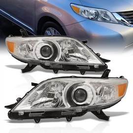 AJP Distributors Projector Headlights Bumper Lamps Signal Lights Assembly Pair Compatible/Replacement For Sienna XL30 2011 2012 2013 2014 2015 2016 2017 2018 2019 2020 11 12 13 14 15 16 17 18 19 20