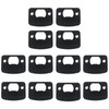 12-Piece Door Strike Plate Kit, Black Stainless Steel Deadbolt Covers