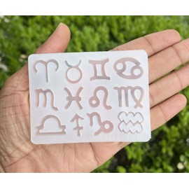 Custom 12 Zodiac Constellation Silicone Mold Flexible Fondant Food Grade Chocoloate Mold (Clear, Straight)