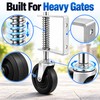 4 Inch Heavy Duty Rubber Gate Caster – Spring-Damped Universal