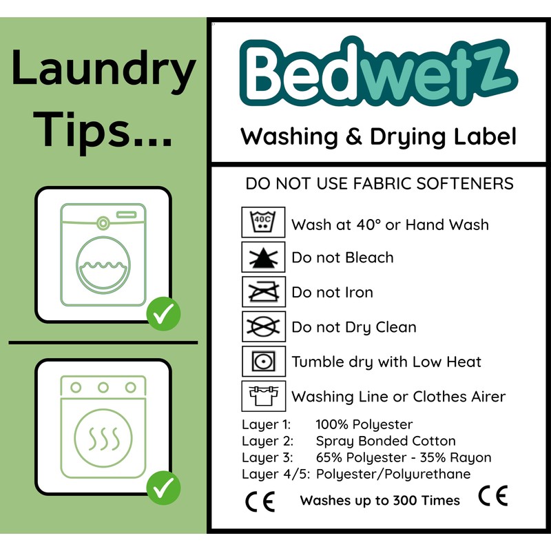 Bedwetz Potty Training Bed Pads | 100% Waterproof Mattress Protector