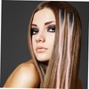 SAFIGLE 2 Pcs Straight Pink Clip In Hair Extensions Synthetic