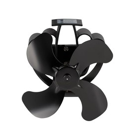 Valo VK000604 Stove Fan for Stove Pipe, Magnetic, Powerless, Low Noise, Dimensions: 18 x 15.2 x 18.3 cm (L x W x H), Black