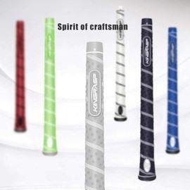 Lehui Golf Grips Set of 13 (Free 13 Tapes) Hybrid Golf Club Grips, Standard/Mdisize, 6 Colors Optional. (Gray, Midsize)