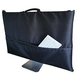 KUMPLE Travel Carrying Bag for Apple 27" iMac Desktop Computer, Protective Storage Case Monitor Dust Cover with Rubber Handle Black