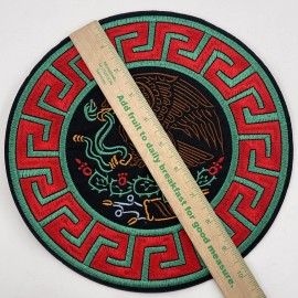 Mexico Coat Of Arms Eagle Logo XLarge Patch: Iron On, Embroidered, 9 1/2”