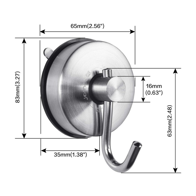 Suction Hooks JOMOLA 2-Piece Wall Hooks - Waterproof Wall Hooks