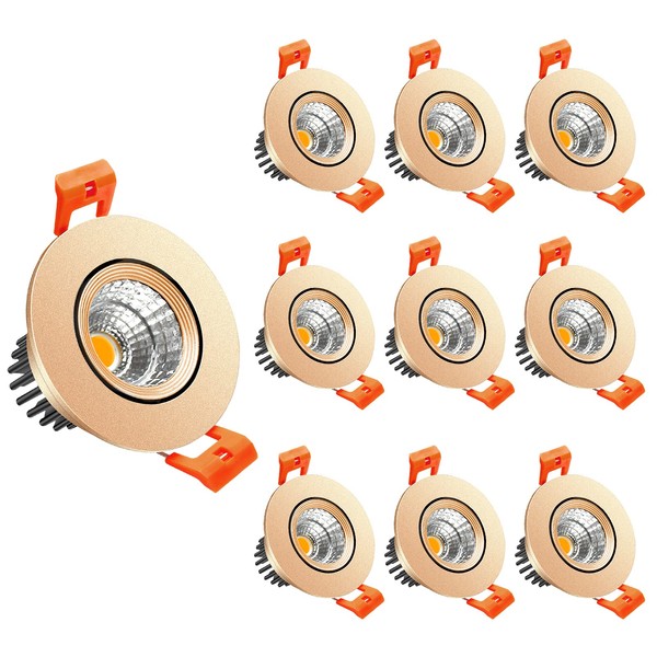 LightingWill 2inch LED Dimmable Downlight, 3W COB Recessed Ceiling Light,