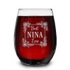 Best Nina Ever Engraved Stemless Wine Glass - Gifts For