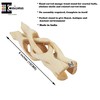 Indian Consigners Cobra Wooden Tripod Stand (Natural, 6 Inches)