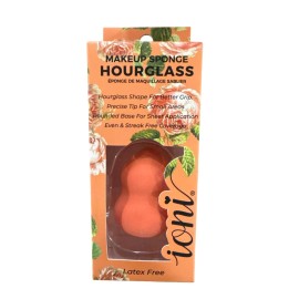IONI Makeup Sponge Hourglass Shape for Better Grip Latex-Free Material Orange