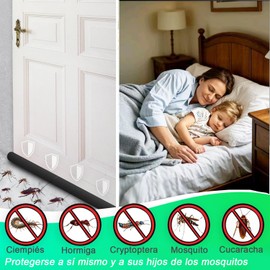 LMBMYYS Guardapolvo para Puerta, Cubre Polvo para Puerta, Burlete Ajustable con Bloqueo de Ruido, Impermeable y Resistente al Polvo, Diseño de Doble Borde para Aislamiento