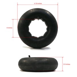The ROP Shop Tire Inner Tube 4.10/3.50-4 with TR87 L-Stem for Prime-Line 7-04804, 704804