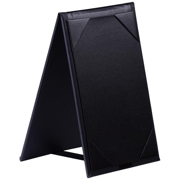 Yescom 10pcs 4x6inches Double-Sided Menu A-Frame Holder Table Tent Restaurant Cafe Black Leatherette