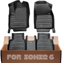 Mat Up! for 2023-2025 Hyundai Ioniq 6 Ioniq6 Ioniq-6 Floor Mats with Maximum Coverage & All Weather Protection, Laser Measured Waterproof Anti-Slip Custom Fit Liners Covers Row 1 and 2
