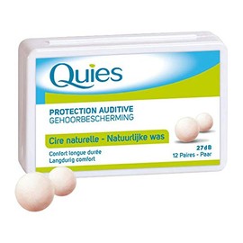 Quies Boules Natural Wax Earplugs Pack of 2 x 12 Pairs of Earplugs by Quies