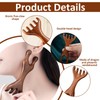 hinbkenla Scalp Massager Comb 2PCS Wooden