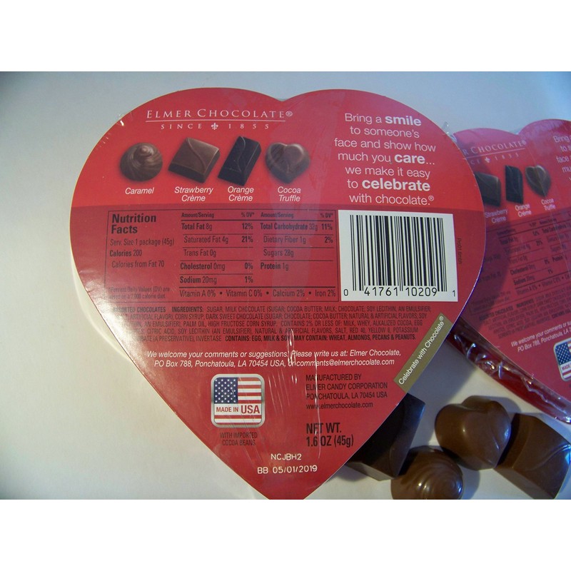Elmer Chocolate in Heart Shaped Boxes (Pack of 2)