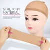 Fandamei 4 pieces Light Brown Stocking Wig Caps Stretchy Nylon