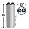 GE Genteq Round Capacitor 45 uf MFD 370 Volt Z97F9884