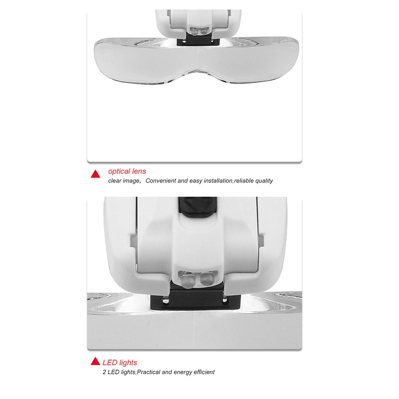 Headband Magnifier Helmet Structure 5 Magnifying Optical Lenses Ergonomic 2