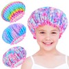 Gorro de ducha para niños, 3 piezas de gorros de