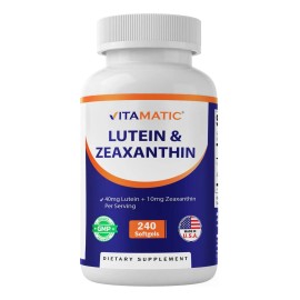 Vitamatic Luteína 40mg + Zeaxantina 10mg 240 Capsulas H78 Sin Sabor