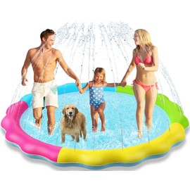 Jasonwell Splash Pad Sprinkler for Kids Splash Play Mat Outdoor Water Toys Inflatable Splash Pad Baby Toddler Pool Boys Girls Children Outside Backyard Dog Sprinkler Pool Age 1 2 3 4 5 6 7 8 9 XL
