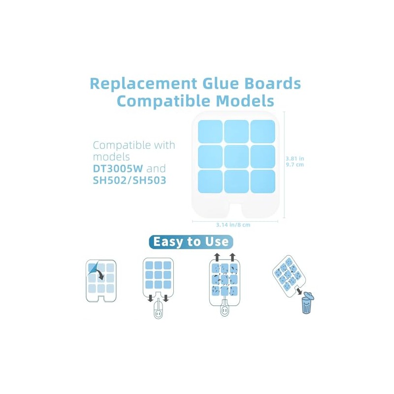 40 Pack Refill Glue Cards Compatible with Safer Home Fly