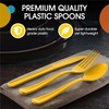 Exquisite Yellow Plastic Spoons 50 Pieces Yellow Spoons Disposable Utensils