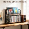 CILXGQLN 2-Tier CD Storage, Wood CD Holder, Compact CD Organizer