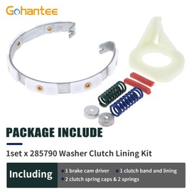 285790 Washer Clutch Band & Lining Kit 6 Pads Replacement for AP3094538 PS334642 285332 3354732, Compatible with Whirlpool Kenmore Maytag Washers