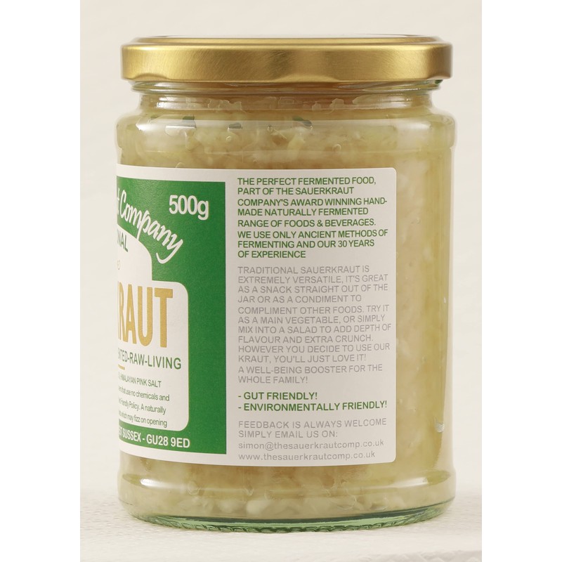 Traditional Sauerkraut 500g Unpasteurised Living and Very Healthy